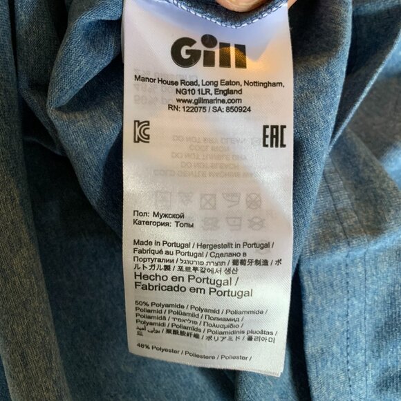 Gill Men’s Technical Long Sleeve – Navy Heather (Size M) - Picture 4 of 5